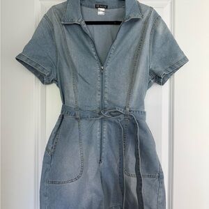 VENUS Light Blue Denim Jumpsuit
